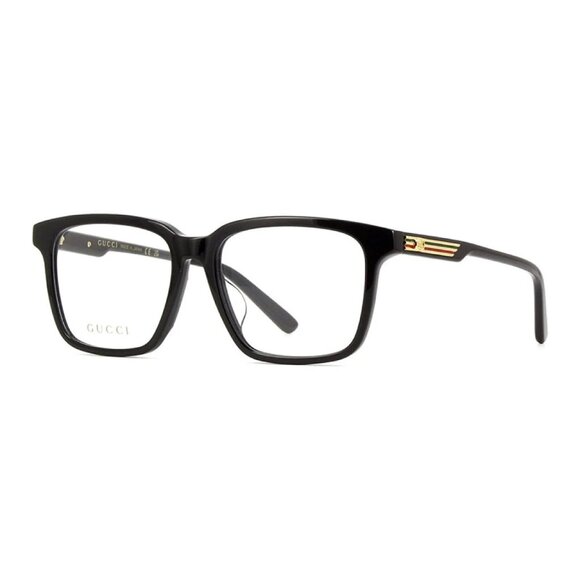 NEW GUCCI EYEGLASSES MEN BLACK SQUARE EYEWEAR GUCCI GG1293OA 001 - Picture 1 of 3